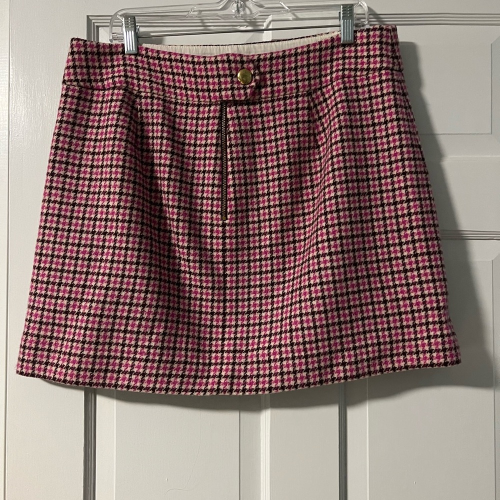 Pink plaid patterned J.Crew Skirt - Picture 2 of 4
